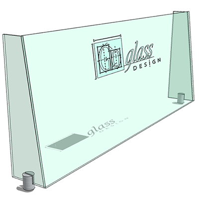 Incline glass protection screen