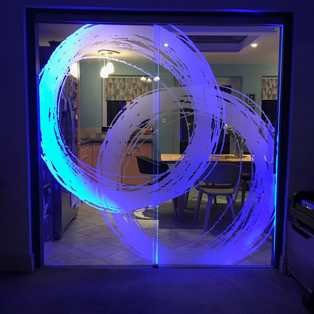 LED edge lit glass