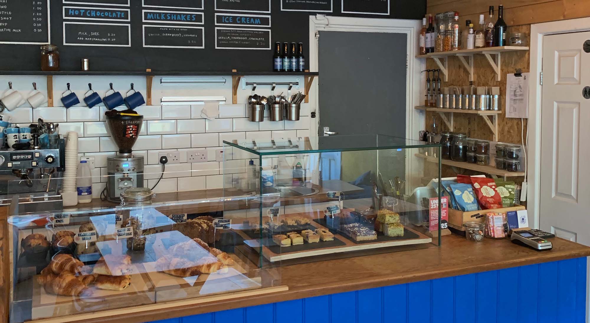 Glass Display Cabinet with cakes