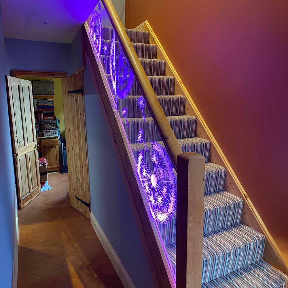 LED lit balustrade